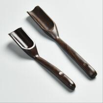 Xijiayu Ebony alloy teaspoon bamboo tea shovel rosewood tea tea spoon kung fu tea tea spoon kung fu tea set Tea