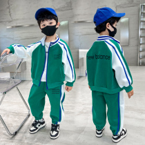 Boy sports suit Spring and autumn section Children 2022 new children Ocean Gas Fried Street Nets Red Tides children Fashion Spring Bottling