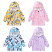 Children's overcoat waterproof apron autumn and winter baby jacket down jacket blouse long sleeve boys and girls protective coat dirty jacket