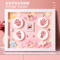 Baby hand and foot ink pad hand and foot ink pad fetal hair souvenir photo frame baby child fetal hair foot print mud umbilical cord making