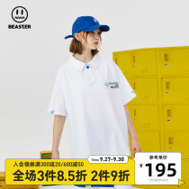 BEASTER little devil grimace National Tide brand couple short sleeve polo shirt fashion simple casual comfortable work clothes