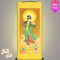 High-definition to Bodhisattva portrait Buddha statue hanging painting Buddhism Buddhism Hall knot painting home decoration painting scroll painting