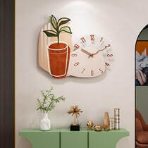 Creative Decoration Hanging Watch Nets Red Atmosphere Clock Hanging Clock Living Room Home Fashion Modern Minimis Silent Hanging Wall Clock