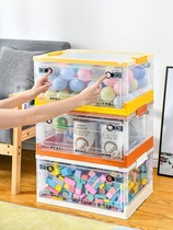 Installation-free transparent storage cabinet combination baby clothes plastic children's toys storage cabinet