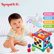 Japan Toyroyal Royal Baby six-sided box early education educational toy baby shape matching building block 1-3Y