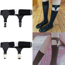 Midleg stockings calf socks leg clips decorated with quite long legs wrinkle-proof and non-slip double clip garter with calf ring