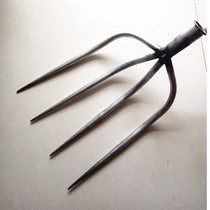 Steel fork three-tooth fork agricultural large hollow iron fork grass fork mud fork dung fork all steel agricultural tools small three-strand fork