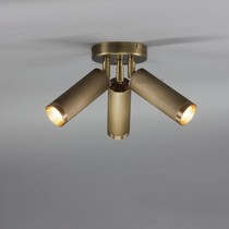 Nordic all copper adjustable direction spotlight bedroom corridor aisle without main light design postmodern retro ceiling light