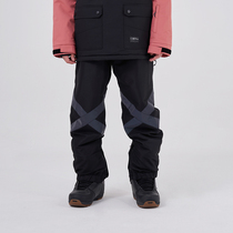 DOOK SNOW reflective ski pants male and female waterproof windproof clip cotton warm veneer double board loose thickened equipment