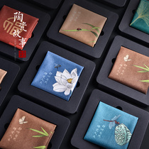 Ceramic story tea towel thickened painted tea mat rag towel Zen absorbent pot towel High-end tea ceremony tablecloth mat