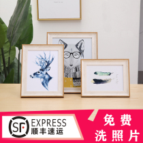 Photo frame table hanging wall graduation European custom photo B5610 inch A45 seven or eight inch print couple gift lettering