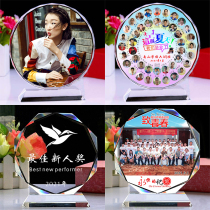 Crystal photo table photo frame customization Company group photo Kindergarten graduation reunion Photo souvenir