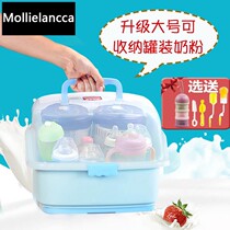 Baby bottle storage box with lid dustproof drying rack baby bowl tableware storage box water Cup isolation drain rack