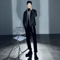 Ryders combination of Fall and Winter Handsome Fake two pieces of leather jacket tide