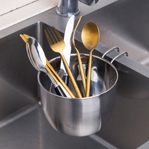 304 stainless steel kitchen sink round drain basket can be hung filter screen sink anti-blocking filter basket