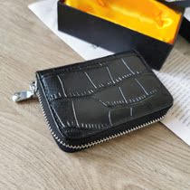 Foreign Trade Tailstock Genuine Leather Calf Leather Card Bag Large Capacity Anti-Magnetic Upscale Card Holder Slim and small document card bag