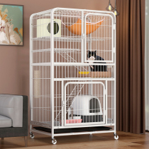Cat cage Home cat villa with toilet One large free space Small two-story cat house Cat house Cat nest