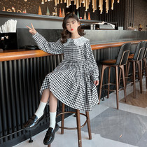 Girl Spring Clothing Dress Dress 2022 New Internet Red CUHK Child Trendy Ocean College Wind Princess Skirt Children Skirt