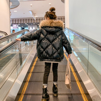 Girls Down Jacket 2021 New Western Tong Korean No Wash Childrens Clothes Long Thick Coat Winter