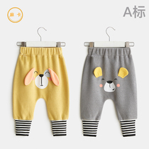 Baby pants Spring and Autumn wear female big butt pants male children leisure children children autumn baby high waist pp pants