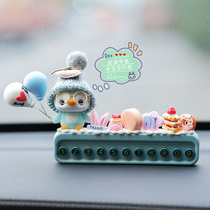 Suitable for BMW Mercedes-Benz Audi car temporary parking plate mobile phone number plate cute mobile car interior decoration