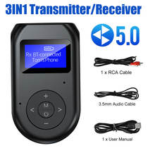 3 in 1 Bluetooth 5 0 Transmitter Receiver Wireless LCD Displ