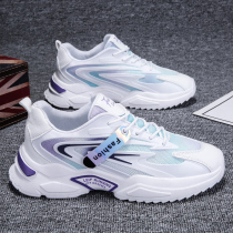 Mens shoes 2021 new autumn and winter mens youth junior high school students Joker plus velvet sports dad trendy shoes