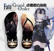 Two-dimensional anime cartoon slippers summer cool bath sandals high-bomb Joan Arc fire shadow pirate Flip-flops customization
