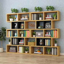 Floor-to-floor simple bookshelf shelf bookcase living room partition display stand creative bay window finishing storage office bookshelf