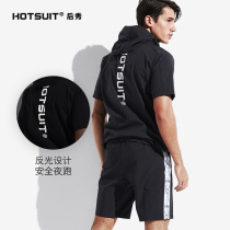 hotsuit post-show exploits sweatpants fitness suit mens 2021 fall sports short sleeve suit running tide sweatpants