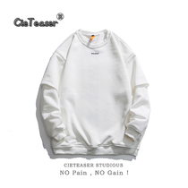 CieTeaser American tide brand back letter printing long-sleeved sweater mens loose casual round neck pullover