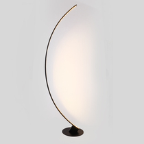 Nordic minimalist lines moon living room floor lamp bedroom bedside sofa model room personality long simple decoration