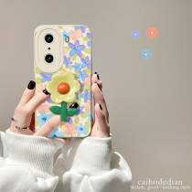 Huawei honor 60pro mobile phone shell glory 20 30s pro new 50pro se womens total bag anti-fall liquid silicone v40 v30 net red oil painting flower branch