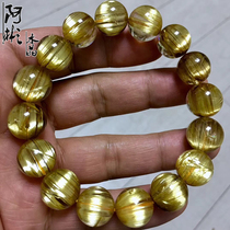 Brazilian natural titanium crystal bracelet for men and women collection class cat eye golden hair Crystal Multi-circle Crystal handstring jewelry lovers
