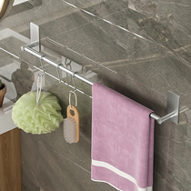 304 stainless steel single-bar wool towel rack free of punch toilet hanger bathroom towel bar small size toilet hook