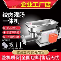 Zhengyuan meat grinder commercial electric high-power stainless steel chicken rack automatic enema machine desktop meat grinder