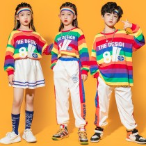 61 Children Cheerleading Clothing Girl Jazz Dance Wave Boy Fashion Street Dance Suit Hip Hop games Out of service