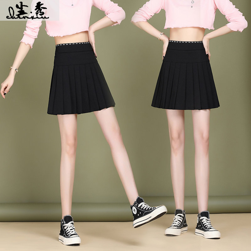 The pleated skirt woman spring 2021 new temperament high-waisted Korean version of the a-word skirt shows thin and stylish skirt
