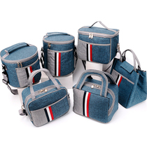 Lunch box handbag Lunch bag Office worker with rice pocket round aluminum foil insulation bucket lunch box bag Primary school student meal bag