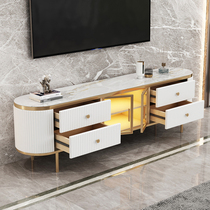 Light luxury Rock Board coffee table TV cabinet combination modern simple living room 2021 new small apartment sofa three-piece set