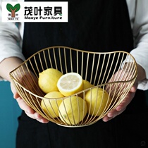 European style put cut fruit plate iron Net red fruit basket Nordic style living room coffee table fruit plate home
