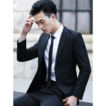 Rich bird suit mens suit Korean version slim casual handsome small suit business formal dress groom wedding dress trend