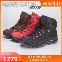LOWA Renegade Retrograde GTX womens mid-top waterproof and non-slip outdoor top layer cowhide hiking shoes