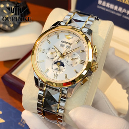 Swiss genuine Langqin Gorgeous Watch Men Full Automatic Multifunctional Machine Watch Fashion Waterproof Wrist Watch