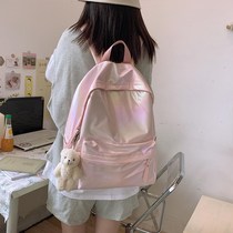 ins schoolbag female 2020 new colorful laser Oxford cloth backpack bag simple high school students Japanese backpack