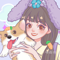 Hand-painted Avatar custom couple PET design cartoon real-life photo to Q-version cartoon manuscript painting Avatar