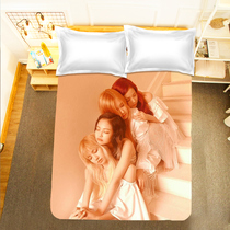 Korea BLACKPINK bed sheet duvet cover four-piece set Student dormitory single 1 5m Youth has you Lisa surrounding