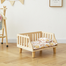 Solid wood kitty bed pooch Pet Bed Removable bed products Environmental protection Small kitty Cat All Season Common Ground Bed