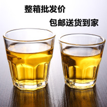 Full box edition tempered glass wine glass ktv hotel bar special octagonal cup disinfection tableware water cup Lead-free