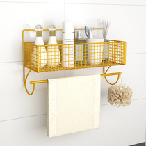 Toilet rack-free toilet bathroom towel Wall Wall wash table toilet bath shower gel storage